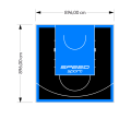 80M2/896X896CM CZARNO-BŁĘKITNE BOISKO DO KOSZYKÓWKI SPEEDSPORT HEXA POWER PRO