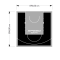 80M2/896X896CM CZARNO-SZARE BOISKO DO KOSZYKÓWKI SPEEDSPORT HEXA POWER PRO