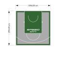 80M2/896X896CM SZARO-ZIELONE BOISKO DO KOSZYKÓWKI SPEEDSPORT HEXA POWER PRO