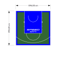 80M2/896X896CM ZIELONO-NIEBIESKIE BOISKO DO KOSZYKÓWKI SPEEDSPORT HEXA POWER PRO