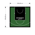 80M2/896X896CM ZIELONO-CZARNE BOISKO DO KOSZYKÓWKI SPEEDSPORT HEXA POWER PRO