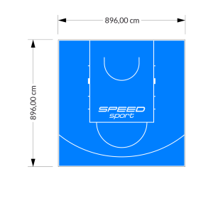 80M2/896X896CM BŁĘKITNE BOISKO DO KOSZYKÓWKI SPEEDSPORT HEXA POWER PRO
