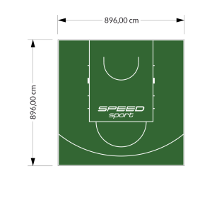 80M2/896X896CM ZIELONE BOISKO DO KOSZYKÓWKI SPEEDSPORT HEXA POWER PRO