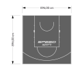 80M2/896X896CM GRAFITOWE BOISKO DO KOSZYKÓWKI SPEEDSPORT HEXA POWER PRO