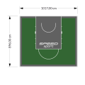 91M2/896X1017CM ZIELONO-GRAFITOWE BOISKO DO KOSZYKÓWKI SPEEDSPORT HEXA POWER PRO