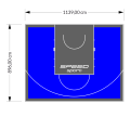 102M2/896X1139CM NIEBIESKO-GRAFITOWE BOISKO DO KOSZYKÓWKI SPEEDSPORT HEXA POWER PRO