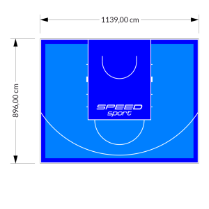 102M2/896X1139CM BŁĘKITNO-NIEBIESKIE BOISKO DO KOSZYKÓWKI SPEEDSPORT HEXA POWER PRO