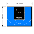 102M2/896X1139CM BŁĘKITNO-CZARNE BOISKO DO KOSZYKÓWKI SPEEDSPORT HEXA POWER PRO