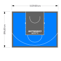 102M2/896X1139CM BŁĘKITNO-GRAFITOWE BOISKO DO KOSZYKÓWKI SPEEDSPORT HEXA POWER PRO