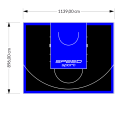 102M2/896X1139CM CZARNO-NIEBIESKIE BOISKO DO KOSZYKÓWKI SPEEDSPORT HEXA POWER PRO
