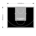 102M2/896X1139CM CZARNO-SZARE BOISKO DO KOSZYKÓWKI SPEEDSPORT HEXA POWER PRO