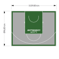 102M2/896X1139CM SZARO-ZIELONE BOISKO DO KOSZYKÓWKI SPEEDSPORT HEXA POWER PRO