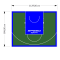 102M2/896X1139CM ZIELONO-NIEBIESKIE BOISKO DO KOSZYKÓWKI SPEEDSPORT HEXA POWER PRO