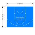 102M2/896X1139CM BŁĘKITNE BOISKO DO KOSZYKÓWKI SPEEDSPORT HEXA POWER PRO