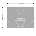 102M2/896X1139CM SZARE BOISKO DO KOSZYKÓWKI SPEEDSPORT HEXA POWER PRO