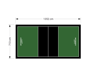 96M2/1352X713CM ZIELONO-CZARNE BOISKO DO SIATKÓWKI SPEEDSPORT HEXA POWER PRO