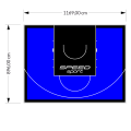 105M2/896X1169CM NIEBIESKO-CZARNE BOISKO DO KOSZYKÓWKI SPEEDSPORT HEXA POWER PRO