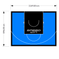 105M2/896X1169CM BŁĘKITNO-CZARNE BOISKO DO KOSZYKÓWKI SPEEDSPORT HEXA POWER PRO