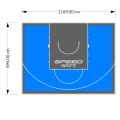105M2/896X1169CM BŁĘKITNO-GRAFITOWE BOISKO DO KOSZYKÓWKI SPEEDSPORT HEXA POWER PRO
