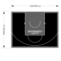 105M2/896X1169CM CZARNO-GRAFITOWE BOISKO DO KOSZYKÓWKI SPEEDSPORT HEXA POWER PRO