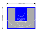 105M2/896X1169CM SZARO-NIEBIESKIE BOISKO DO KOSZYKÓWKI SPEEDSPORT HEXA POWER PRO