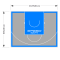 105M2/896X1169CM SZARO-BŁĘKITNE BOISKO DO KOSZYKÓWKI SPEEDSPORT HEXA POWER PRO