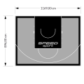 105M2/896X1169CM SZARO-CZARNE BOISKO DO KOSZYKÓWKI SPEEDSPORT HEXA POWER PRO