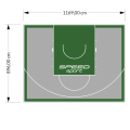 105M2/896X1169CM SZARO-ZIELONE BOISKO DO KOSZYKÓWKI SPEEDSPORT HEXA POWER PRO