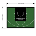 105M2/896X1169CM ZIELONO-CZARNE BOISKO DO KOSZYKÓWKI SPEEDSPORT HEXA POWER PRO