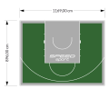 105M2/896X1169CM ZIELONO-SZARE BOISKO DO KOSZYKÓWKI SPEEDSPORT HEXA POWER PRO