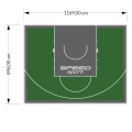 105M2/896X1169CM ZIELONO-GRAFITOWE BOISKO DO KOSZYKÓWKI SPEEDSPORT HEXA POWER PRO