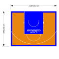 105M2/896X1169CM POMARAŃCZOWO-NIEBIESKIE BOISKO DO KOSZYKÓWKI SPEEDSPORT HEXA POWER PRO
