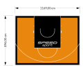105M2/896X1169CM POMARAŃCZOWO-CZARNE BOISKO DO KOSZYKÓWKI SPEEDSPORT HEXA POWER PRO