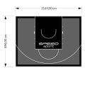 105M2/896X1169CM GRAFITOWO-CZARNE BOISKO DO KOSZYKÓWKI SPEEDSPORT HEXA POWER PRO