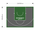 105M2/896X1169CM GRAFITOWO-ZIELONE BOISKO DO KOSZYKÓWKI SPEEDSPORT HEXA POWER PRO