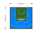 83M2/896X926CM BŁĘKITNO-ZIELONE BOISKO DO KOSZYKÓWKI SPEEDSPORT HEXA POWER PRO