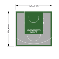 83M2/896X926CM SZARO-ZIELONE BOISKO DO KOSZYKÓWKI SPEEDSPORT HEXA POWER PRO