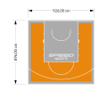 83M2/896X926CM POMARAŃCZOWO-SZARE BOISKO DO KOSZYKÓWKI SPEEDSPORT HEXA POWER PRO