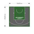 83M2/896X926CM GRAFITOWO-ZIELONE BOISKO DO KOSZYKÓWKI SPEEDSPORT HEXA POWER PRO