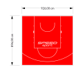83M2/896X926CM CZERWONE BOISKO DO KOSZYKÓWKI SPEEDSPORT HEXA POWER PRO