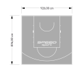 83M2/896X926CM SZARE BOISKO DO KOSZYKÓWKI SPEEDSPORT HEXA POWER PRO