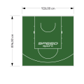83M2/896X926CM ZIELONE BOISKO DO KOSZYKÓWKI SPEEDSPORT HEXA POWER PRO