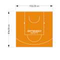 83M2/896X926CM POMARAŃCZOWE BOISKO DO KOSZYKÓWKI SPEEDSPORT HEXA POWER PRO