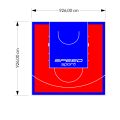 86M2/926X926CM CZERWONO-NIEBIESKIE BOISKO DO KOSZYKÓWKI SPEEDSPORT HEXA POWER PRO