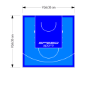 86M2/926X926CM BŁĘKITNO-NIEBIESKIE BOISKO DO KOSZYKÓWKI SPEEDSPORT HEXA POWER PRO