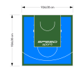 86M2/926X926CM BŁĘKITNO-ZIELONE BOISKO DO KOSZYKÓWKI SPEEDSPORT HEXA POWER PRO