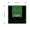 86M2/926X926CM CZARNO-ZIELONE BOISKO DO KOSZYKÓWKI SPEEDSPORT HEXA POWER PRO