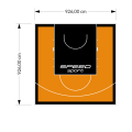 86M2/926X926CM POMARAŃCZOWO-CZARNE BOISKO DO KOSZYKÓWKI SPEEDSPORT HEXA POWER PRO