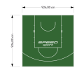 86M2/926X926CM ZIELONE BOISKO DO KOSZYKÓWKI SPEEDSPORT HEXA POWER PRO