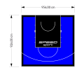 89M2/926X956CM NIEBIESKO-CZARNE BOISKO DO KOSZYKÓWKI SPEEDSPORT HEXA POWER PRO